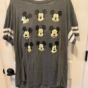 Disney Gray Mickey Mouse Expressions T-Shirt